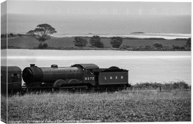 North Norfolk steam train  Canvas Print by Christopher Keeley