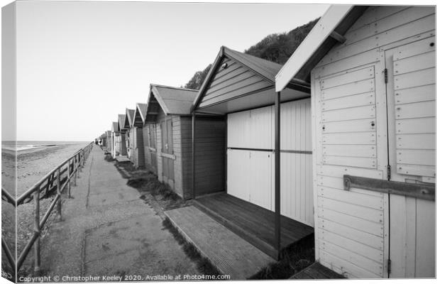 Cromer beach huts Canvas Print by Christopher Keeley