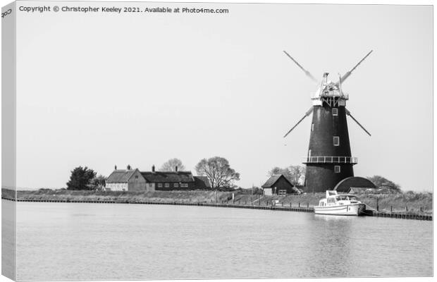 Berney Arms Windmill  Canvas Print by Christopher Keeley