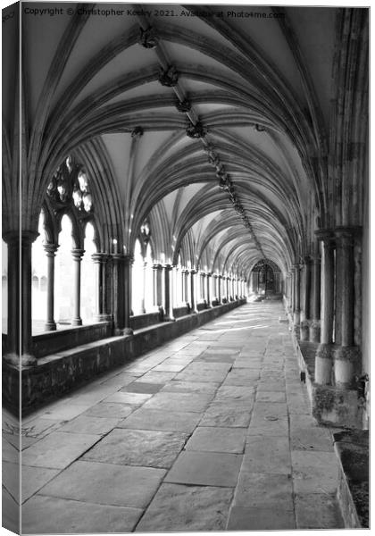 Norwich Cathedral cloisters Canvas Print by Christopher Keeley