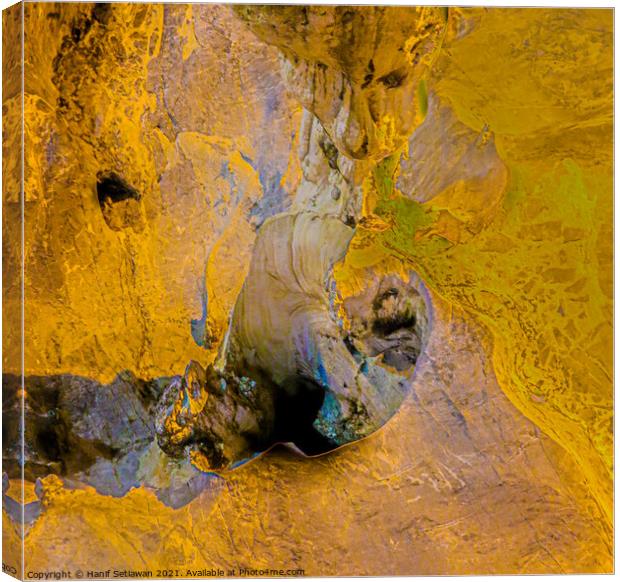 A gnome below a stalactite Canvas Print by Hanif Setiawan