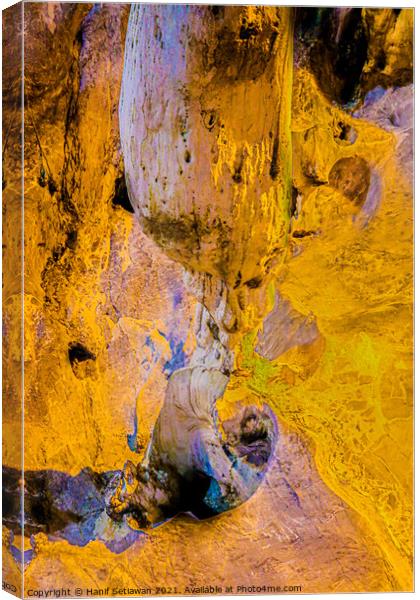 A gnome below a stalactite Canvas Print by Hanif Setiawan