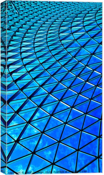  steel glass roof, full framed pattern Canvas Print by Hanif Setiawan