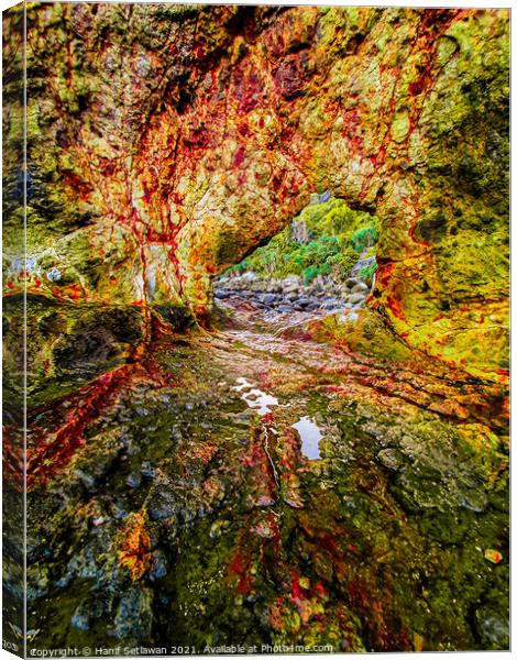Bloody natural rock archway 2 Canvas Print by Hanif Setiawan