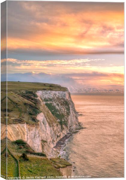 White cliffs of Dover  Canvas Print by James Eastwell
