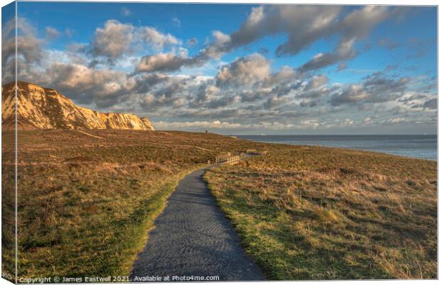 Samphire Hoe clouds  Canvas Print by James Eastwell