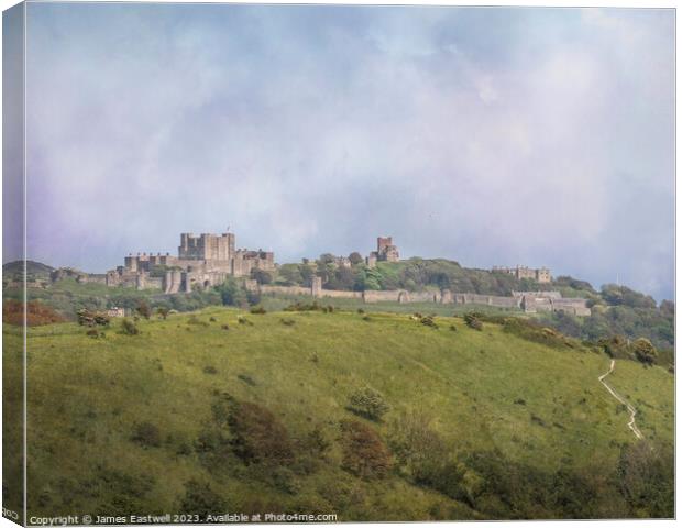 Dover Castle & the outer walls  Canvas Print by James Eastwell