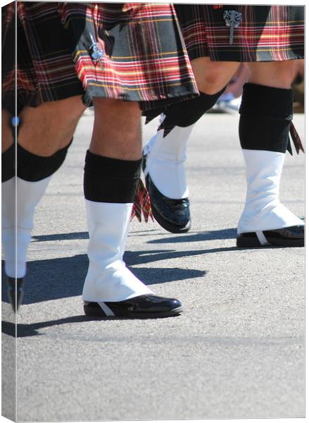Scottish band marching. Canvas Print by Dr.Oscar williams: PHD