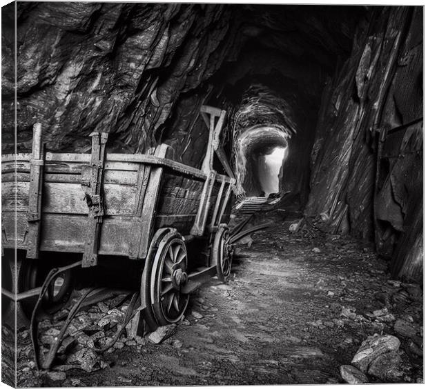 An old abandoned mine cart Canvas Print by Paddy 