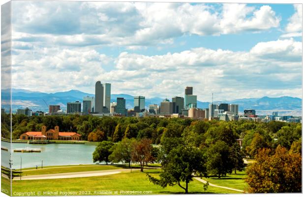 Denver city in autumn day. Canvas Print by Mikhail Pogosov