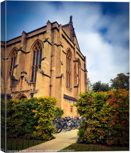 Mansfield College Oxford  Canvas Print by claire chown