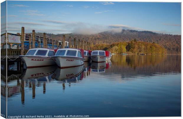 Windemere Misty reflections Canvas Print by Richard Perks