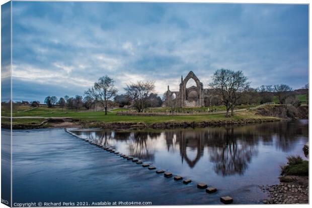 Storm Clouds over Bolton Abbey Canvas Print by Richard Perks