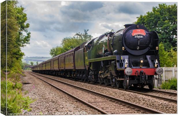 Steaming through the Yorkshire Dales Canvas Print by Richard Perks