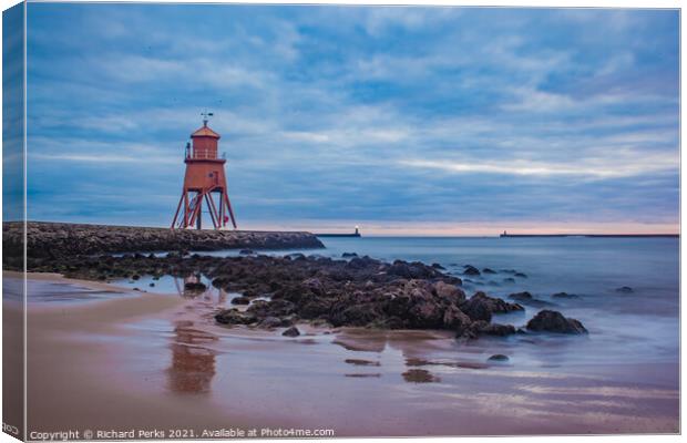 South Shields Reflections Canvas Print by Richard Perks