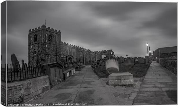 Church of St Mary`s Whitby Canvas Print by Richard Perks