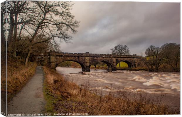 River Wharfe at Bolton Abbey Canvas Print by Richard Perks