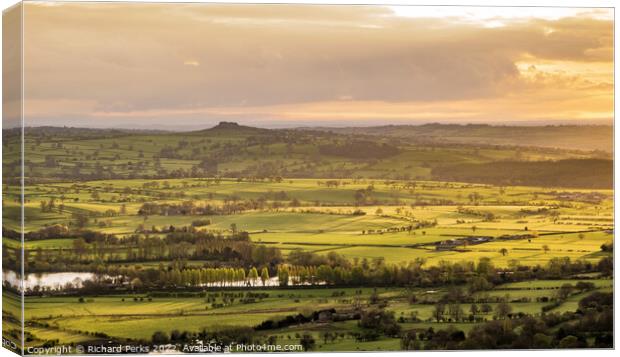 Wharfe Valley from Otley to Harrogate Canvas Print by Richard Perks