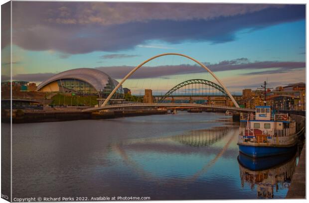 Boats on the Tyne Canvas Print by Richard Perks