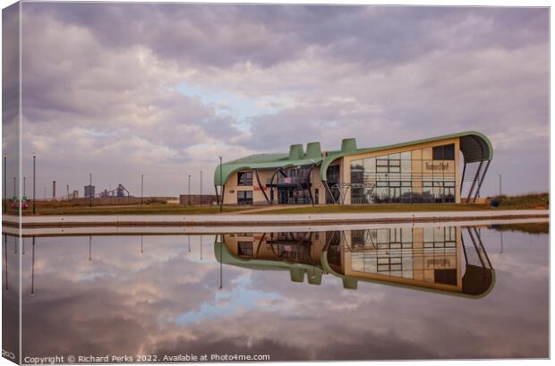 Redcar Reflections Canvas Print by Richard Perks