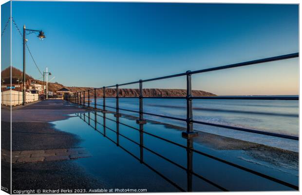 Filey Reflections Canvas Print by Richard Perks