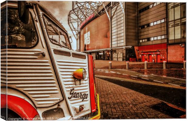 George the butty van at Old Trafford Canvas Print by Richard Perks