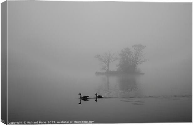 Enchanting Misty Lake Serenity Canvas Print by Richard Perks