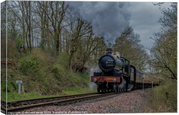Great Western Lady of Legend steaming in the wood Canvas Print by Richard Perks