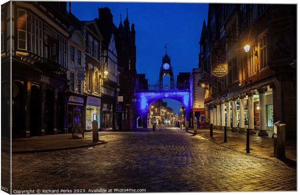 Chester Eastergate clock Canvas Print by Richard Perks