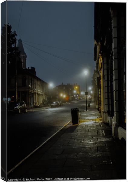 Saltaire Nights Canvas Print by Richard Perks