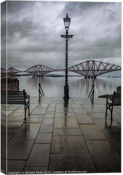 Stormy Weather on the Forth Canvas Print by Richard Perks