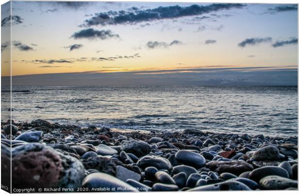 Pebble Beach Canvas Print by Richard Perks