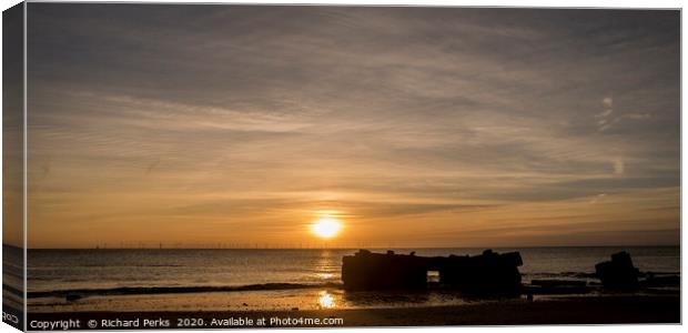 sunrise over the boxes Canvas Print by Richard Perks