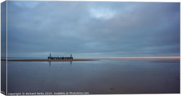 Lytham minimalist beach Canvas Print by Richard Perks