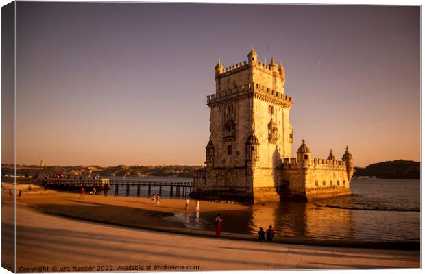 PORTUGAL LISBON TORRE DE BELEM Canvas Print by urs flueeler