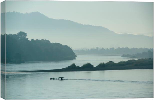 THAILAND CHIANG KHONG MEKONG RIVER Canvas Print by urs flueeler