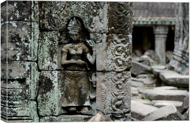 CAMBODIA SIEM REAP ANGKOR TA PROHM TEMPLE Canvas Print by urs flueeler