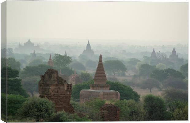 ASIA MYANMAR BAGAN TEMPLE PAGODA LANDSCAPE Canvas Print by urs flueeler