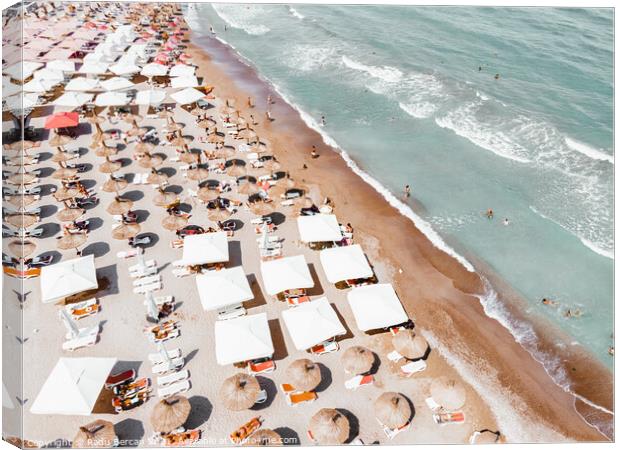 Aerial Ocean Print, Sea Beach Art Print Canvas Print by Radu Bercan