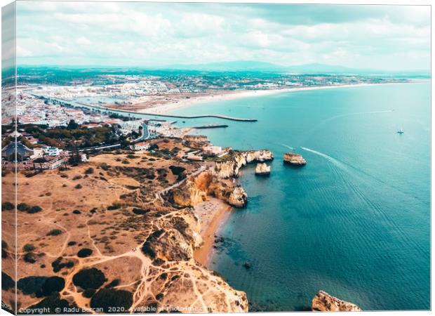 Aerial Ocean, Aerial Beach, Sea View In Portugal Canvas Print by Radu Bercan