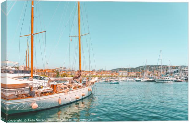 Luxurious Yachts And Boats, Cannes French Harbor Canvas Print by Radu Bercan
