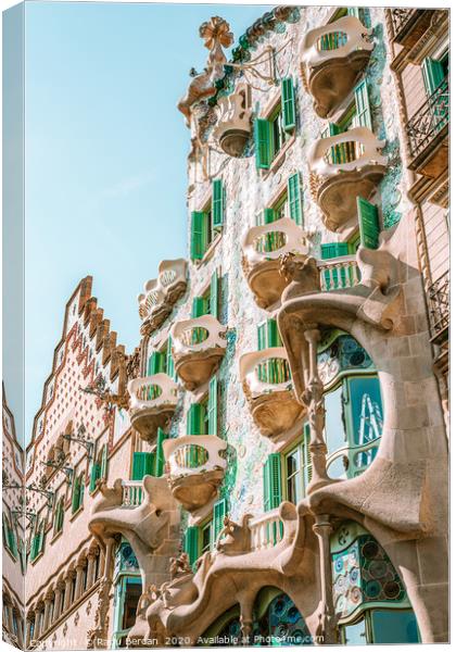 Casa Batllo Barcelona, Antoni Gaudi Architecture Canvas Print by Radu Bercan