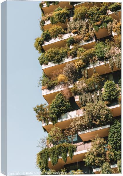 Modern Sustainable Architecture, Bosco Verticale Canvas Print by Radu Bercan