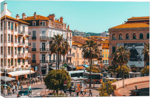 Beautiful Exotic City Of Cannes, Cote D'Azur Canvas Print by Radu Bercan