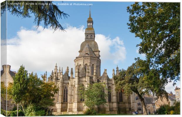 Saint Sauveur basilica in Dinan Canvas Print by aurélie le moigne