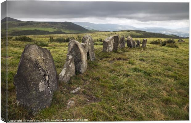 Beautiful Megalithic Cromlech in Galicia, Spain  Canvas Print by Pere Sanz