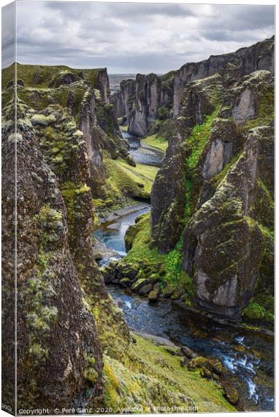 Fjadrargljufur Canyon in Iceland Canvas Print by Pere Sanz