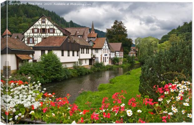 The village of schiltach in the Black Forest, Germ Canvas Print by Pere Sanz