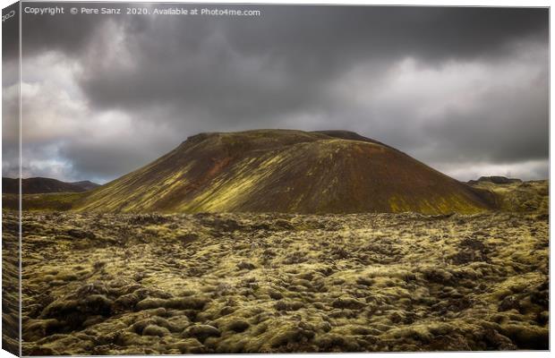 Volcanic Landscape at Reykjanesfolkvangur Reserve  Canvas Print by Pere Sanz