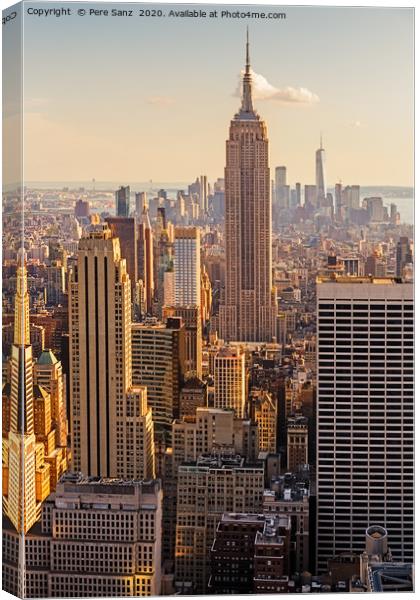  Famous Empire State Building Canvas Print by Pere Sanz